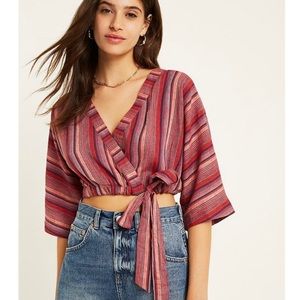 Urban Outfitters Cropped Wrap Top